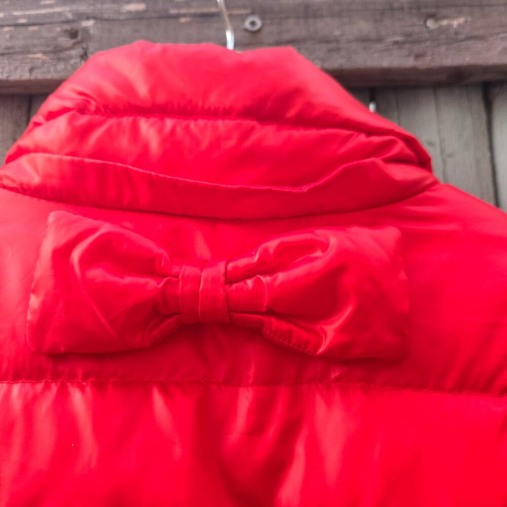 Kate Spade Lollipop Red Down Puffer Coat — Size M Pre-Owned - Picture 2 of 15